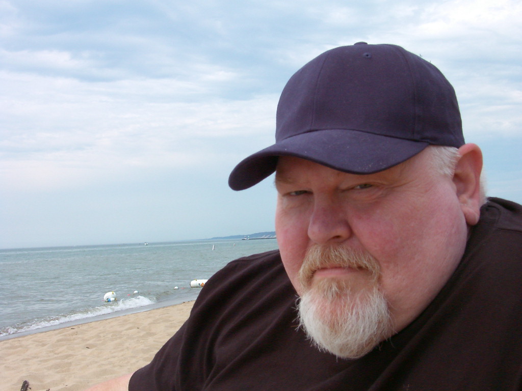 Ed on the beach at Lake Michigan July 2007.