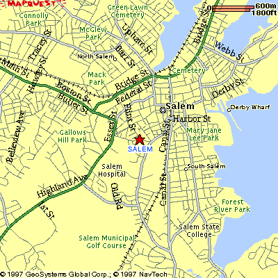 map of Salem, MA