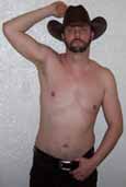 No Shirt Brown Cowboy Hat Front View 2 Pic7