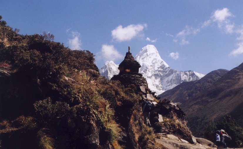 Ama Dablam and chorten