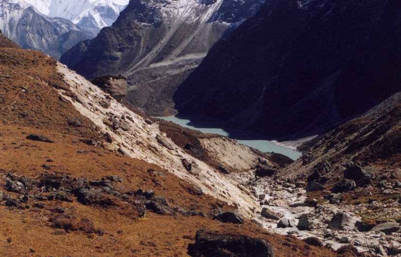 Lake at foot of Cholatse