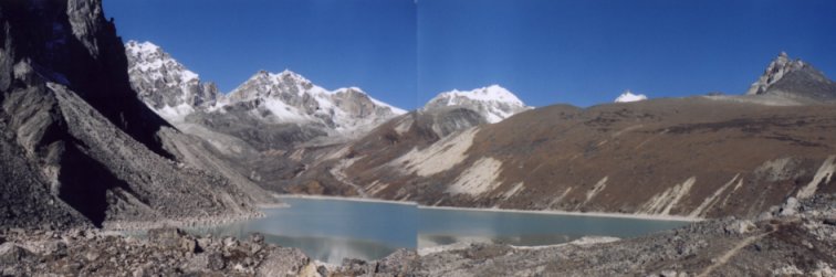 View of the Fourth Lake, further north along Ngozumpa Glacier