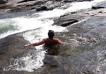 Natural water slide