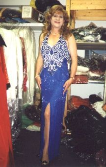 Aswin preferred the blue sequinned gown