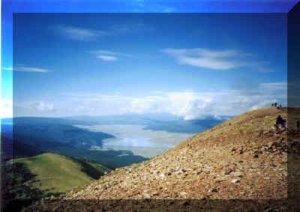 Top of Baldy, looking towards Eagles Nest lake