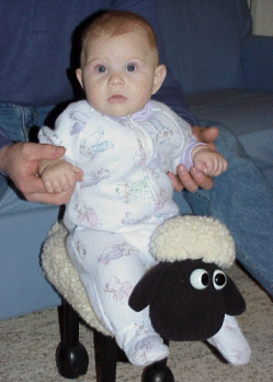 Robyn on a Sheep!