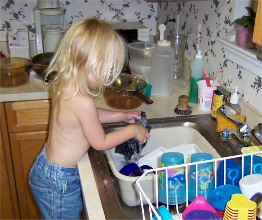 doing dishes