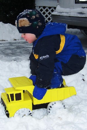 Tyler snow surfing