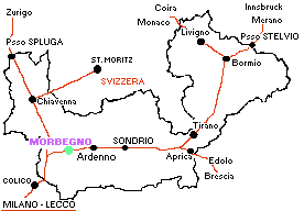 La Provincia di Sondrio - Valtellina e Val Chiavenna - Mappa