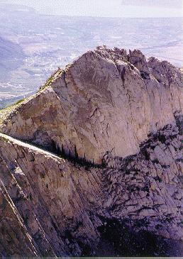 Looking down on the cirque and Utah County