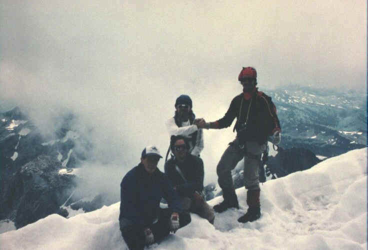 Wild Horse Mens Club On Top Of The Grand Teton - Art, Mike, Dan and Dave