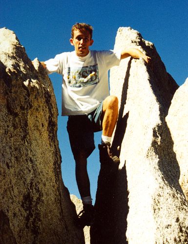 rock climbing in the mountains above palm springs