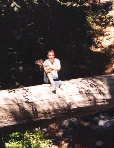 taking a break on the burkhart trail, in the angeles
   national forest