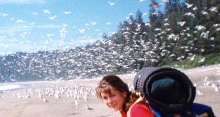 Sue at Bonilla Point on W.C.T.