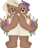 bears with flowers