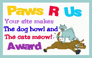 Paws R Us Award