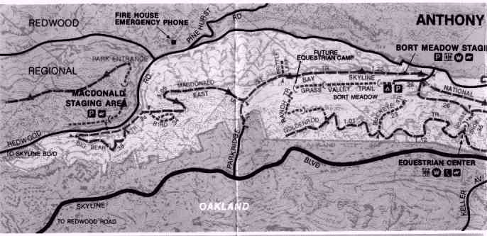 Anthony Chabot Regional Park Trail Map