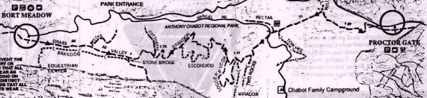 Bort Meadow to Proctor Gate Trail Map