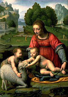 Virgin and child  by Luini Bernardino