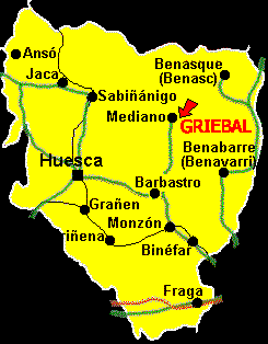 Mapa de Huesca