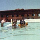 Susana & Dad snorkeling