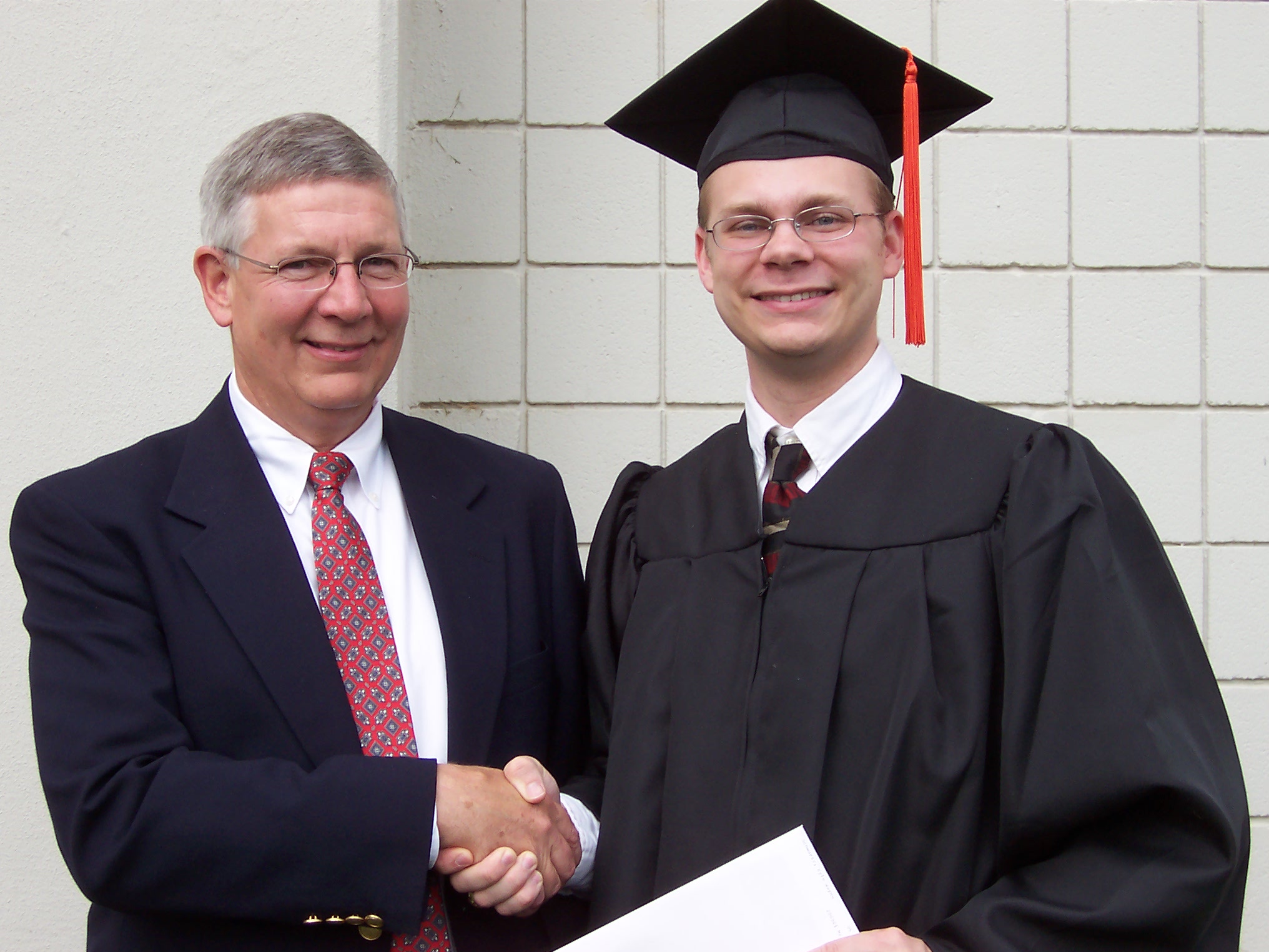 me and dad at graduation