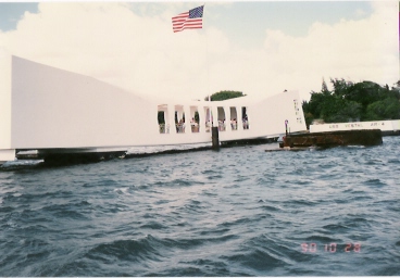 The USS Arizona Memorial at Pearl Habour, Oct 28