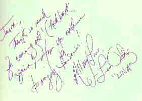 Lisa Ortiz's autograph