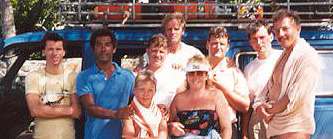 Karl-Heinz Berger Diving School group, 12jan89 Jenny Grainger - JPEG image 240x100 opening to JPEG image 583x391, Decoded size (Bytes):201732