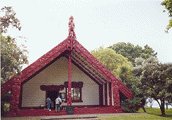 Whare Runanga, 17oct99 - Jenny Grainger - GIF image 120x172 Decoded (bytes):16434, opening to JPEG image 600x419 pixels, Decoded size(Bytes):114617