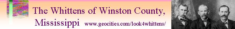 Whittens of Winston County, Mississippi Banner