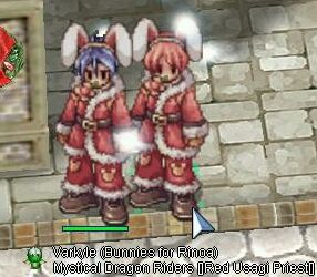 Dragon Force and Varkyle in Santa Suits Christmas Event 2005