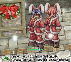 Dragon Force and Varkyle in Santa Suits Christmas Event 2005