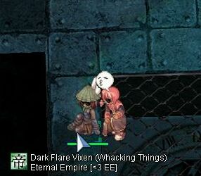 Varkyle kisses Dark Flare Vixen at Clock Tower