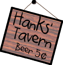 Hank's Tavern sign