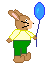 bunny with balloon