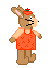 bunny with orange dress