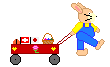 bunny pulling a wagon 2