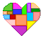 multi color heart