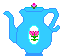 blue tea pot