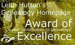 Leith Hutton's Genealogy Homepage Award of Excellence