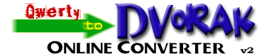 Qwerty to Dvorak Online Converter