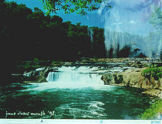 Beautiful Ohiopyle Falls on the Youghiogheny River in Ohiopyle PA