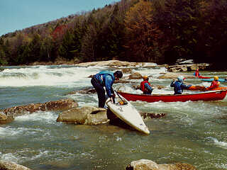 That's Erbie in front, and Jamie and Betsy in the open boat, and me in the orange kayak