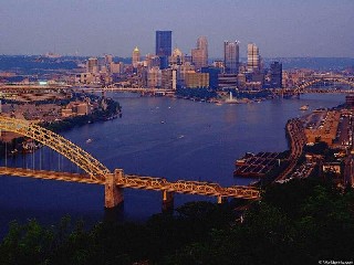 View of Downtown Pittsburgh from the West End Overlook