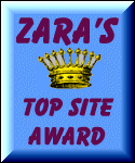 Zara's Top Site Award