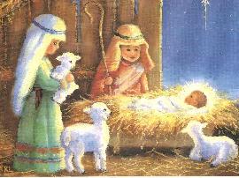 Children Visit the Christmas Manger Scene