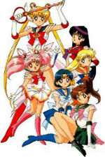 sailormoon and sailorchibimoon with the inner senshi