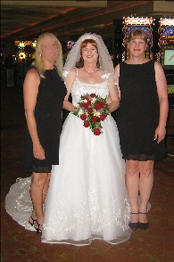 Kim with her Maid of Honor (Tami) and Bridesmaid (Kimberly/KAT)