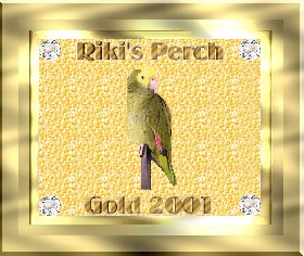 Ricki's Perch Gold Award